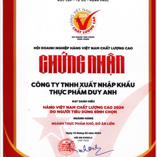 Vietnamese High Quality Product Certification 2024
