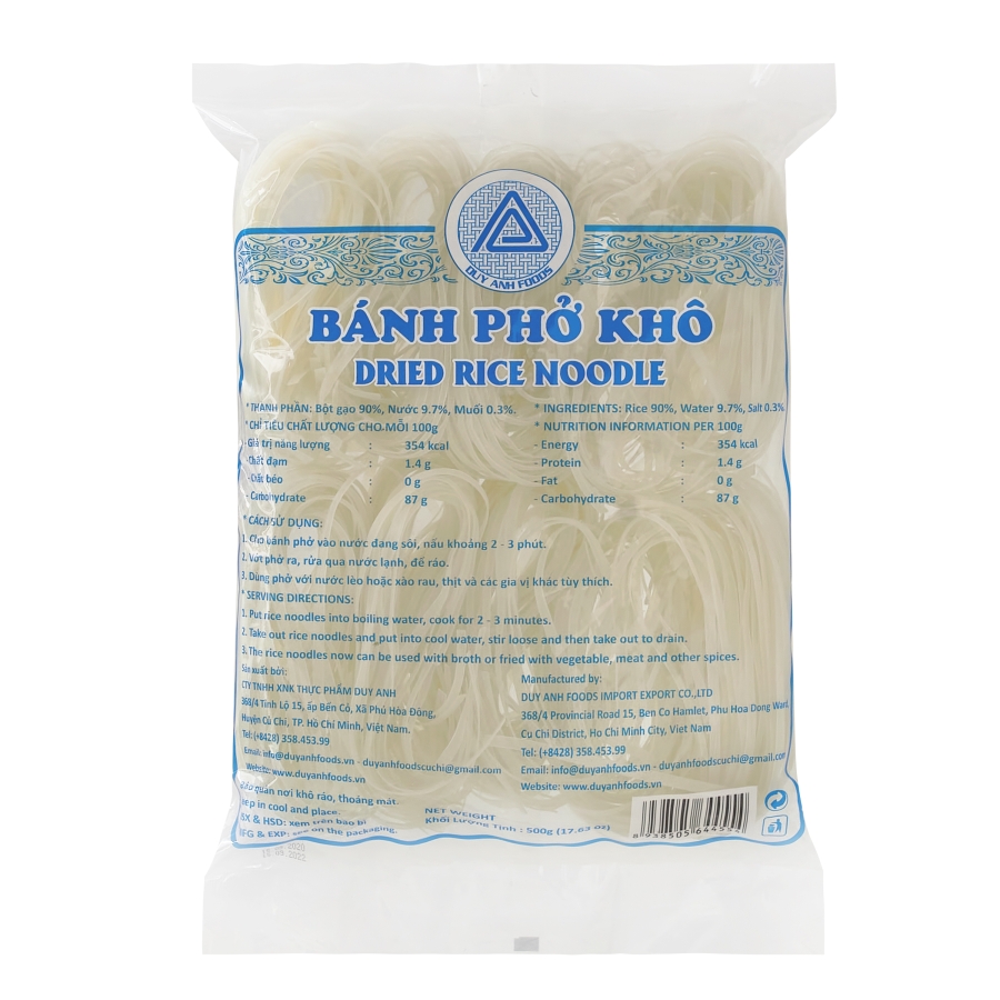 DRIED RICE NOODLE - (10 ROLLS 500G) - 4mm
