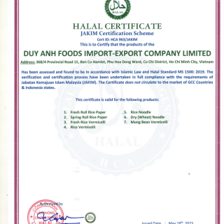 Halal Certificate 